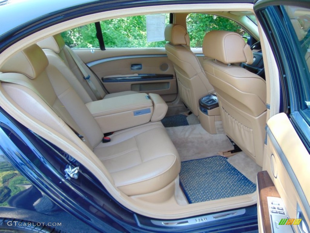 2008 7 Series 750Li Sedan - Monaco Blue Metallic / Rust Brown photo #24