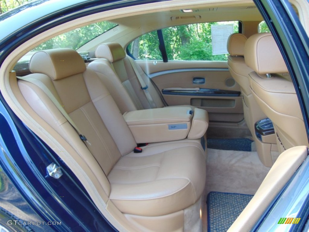 2008 7 Series 750Li Sedan - Monaco Blue Metallic / Rust Brown photo #25