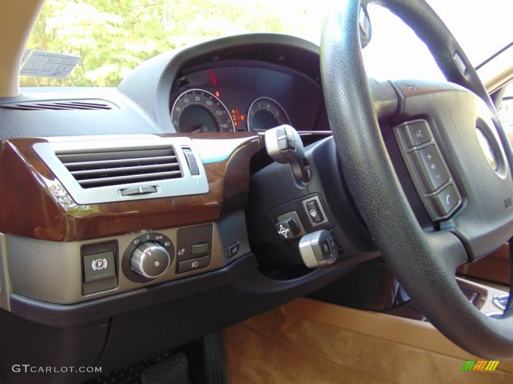 2008 7 Series 750Li Sedan - Monaco Blue Metallic / Rust Brown photo #29