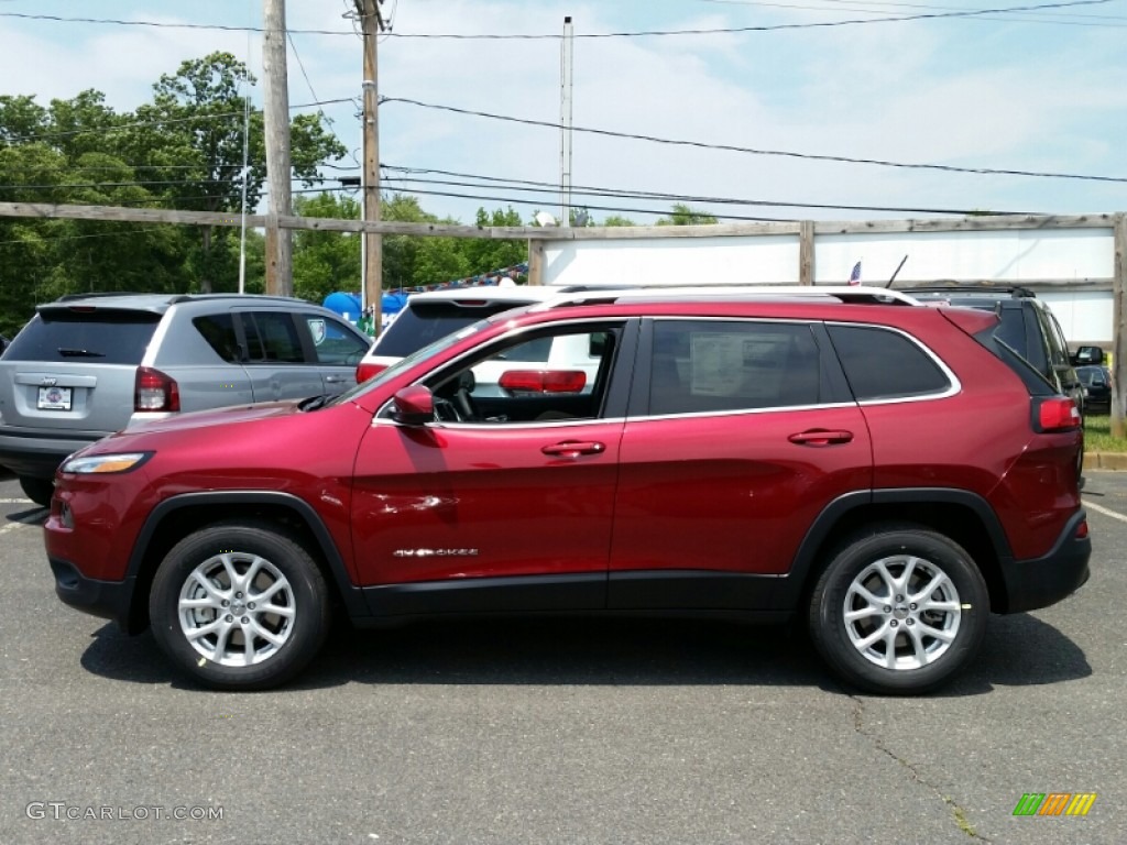 Deep Cherry Red Crystal Pearl 2015 Jeep Cherokee Latitude 4x4 Exterior Photo #104602140