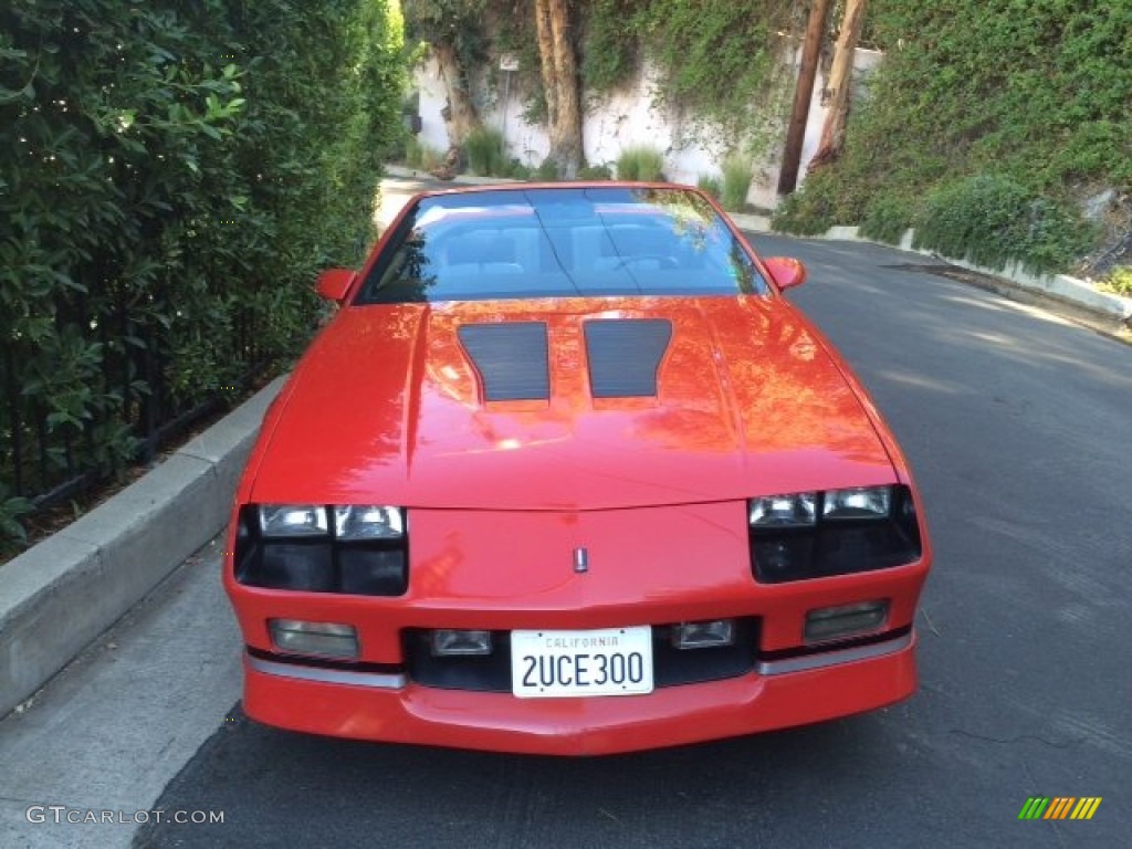 1989 Camaro IROC-Z Convertible - Bright Red / Gray photo #2