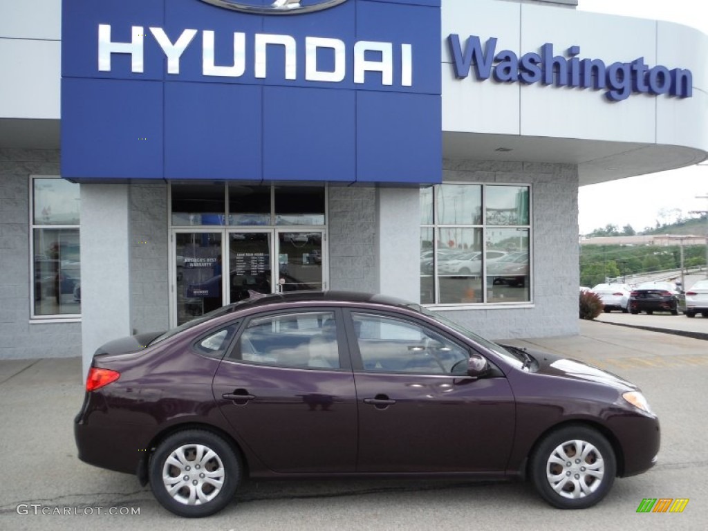 2009 Elantra GLS Sedan - Purple Rain / Beige photo #2