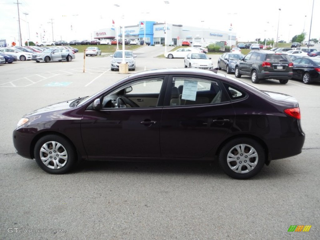 2009 Elantra GLS Sedan - Purple Rain / Beige photo #5