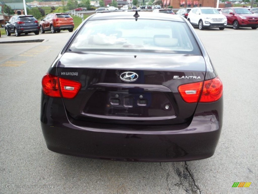 2009 Elantra GLS Sedan - Purple Rain / Beige photo #7