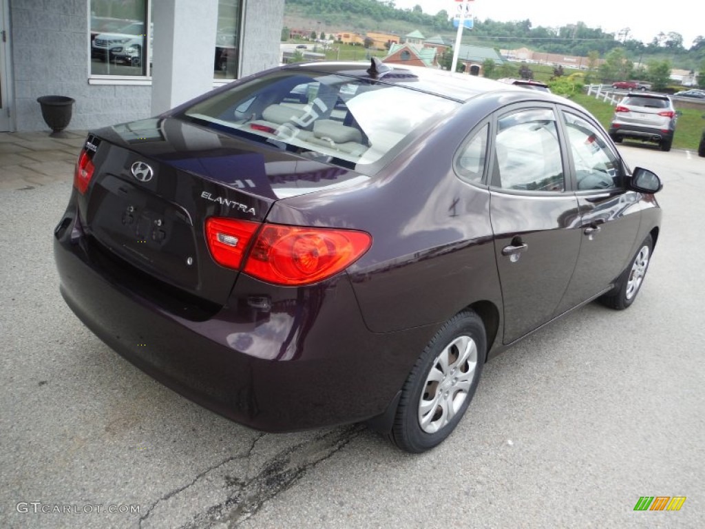 2009 Elantra GLS Sedan - Purple Rain / Beige photo #8