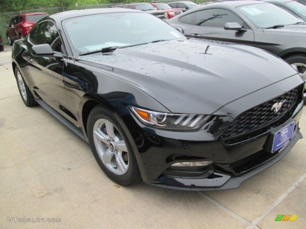 2015 Mustang V6 Coupe - Black / Ebony photo #1