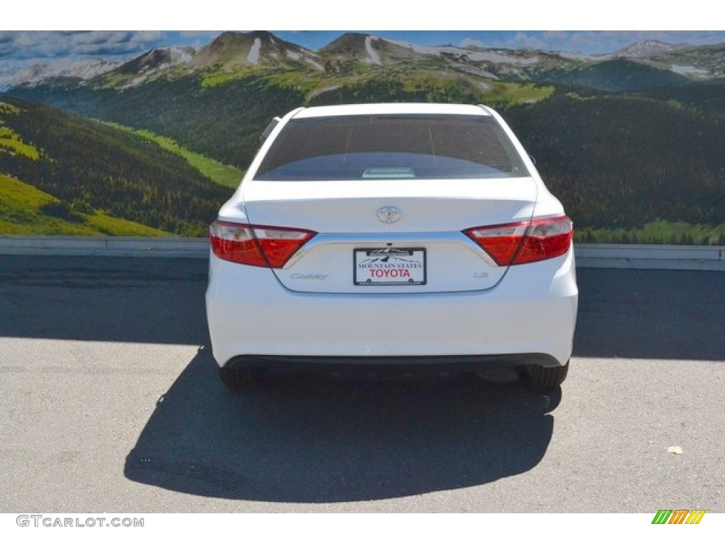 2015 Camry LE - Super White / Black photo #4