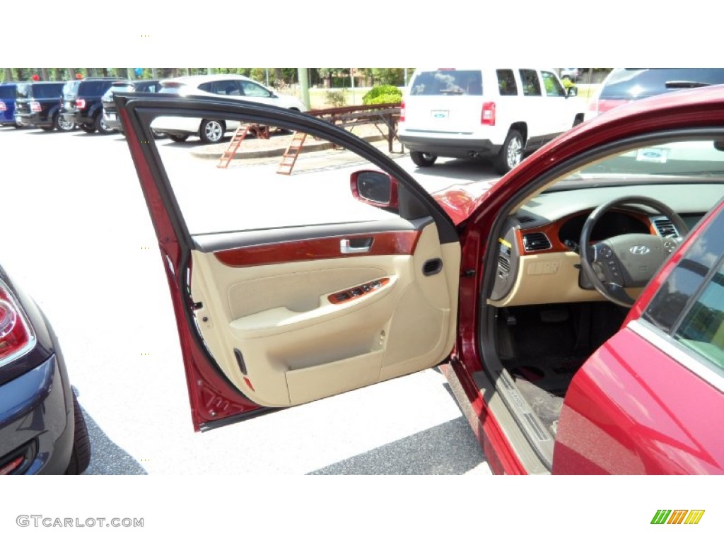 2013 Genesis 3.8 Sedan - Cabernet Red Pearl / Cashmere photo #12