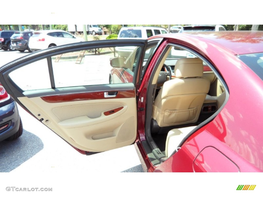 2013 Genesis 3.8 Sedan - Cabernet Red Pearl / Cashmere photo #16