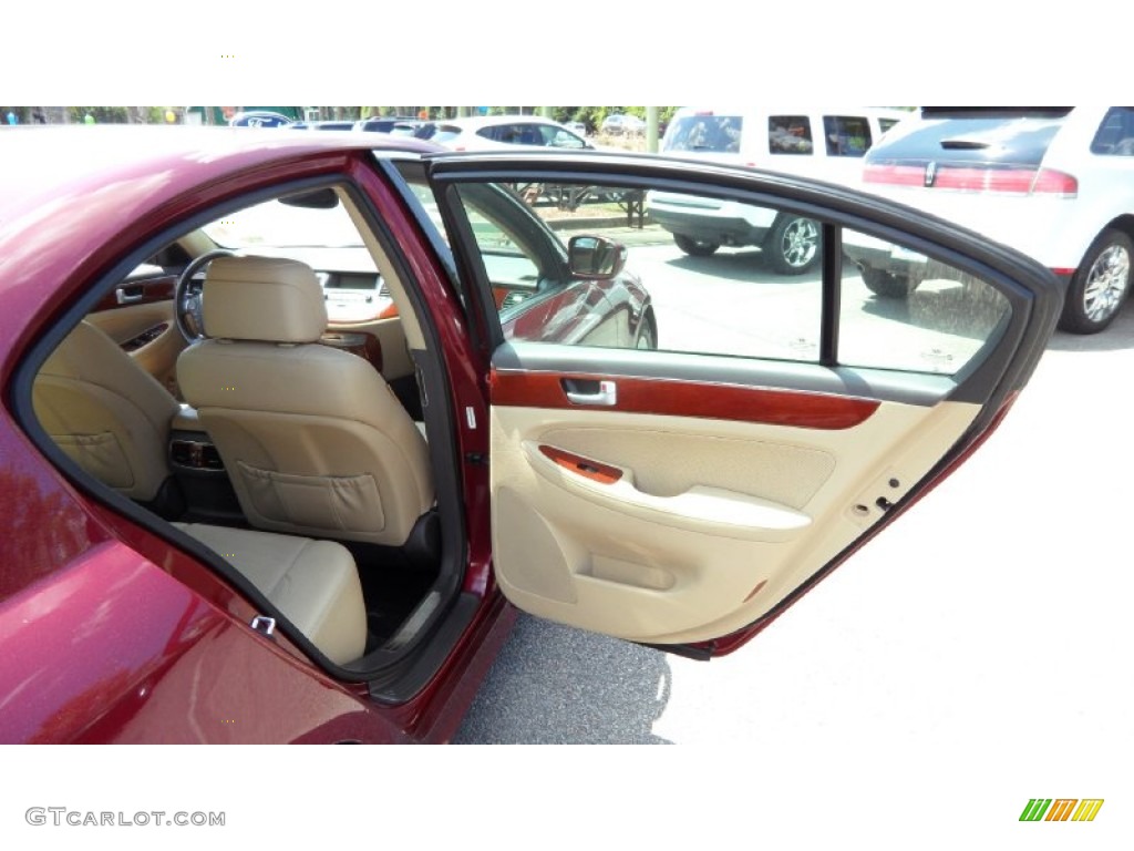 2013 Genesis 3.8 Sedan - Cabernet Red Pearl / Cashmere photo #19