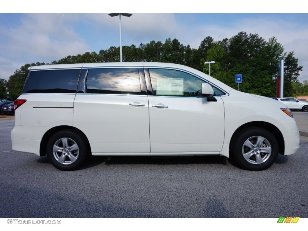 Pearl White 2015 Nissan Quest SV Exterior Photo #104626085