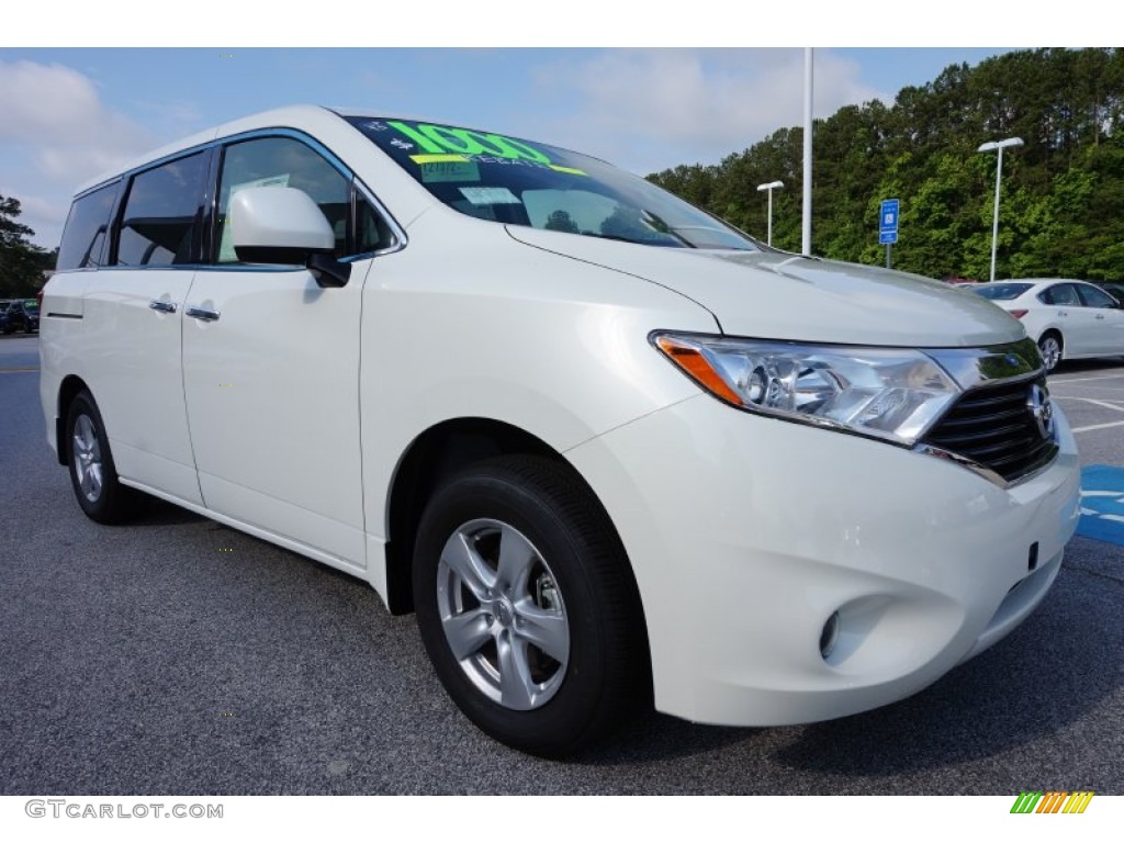 Pearl White 2015 Nissan Quest SV Exterior Photo #104626112