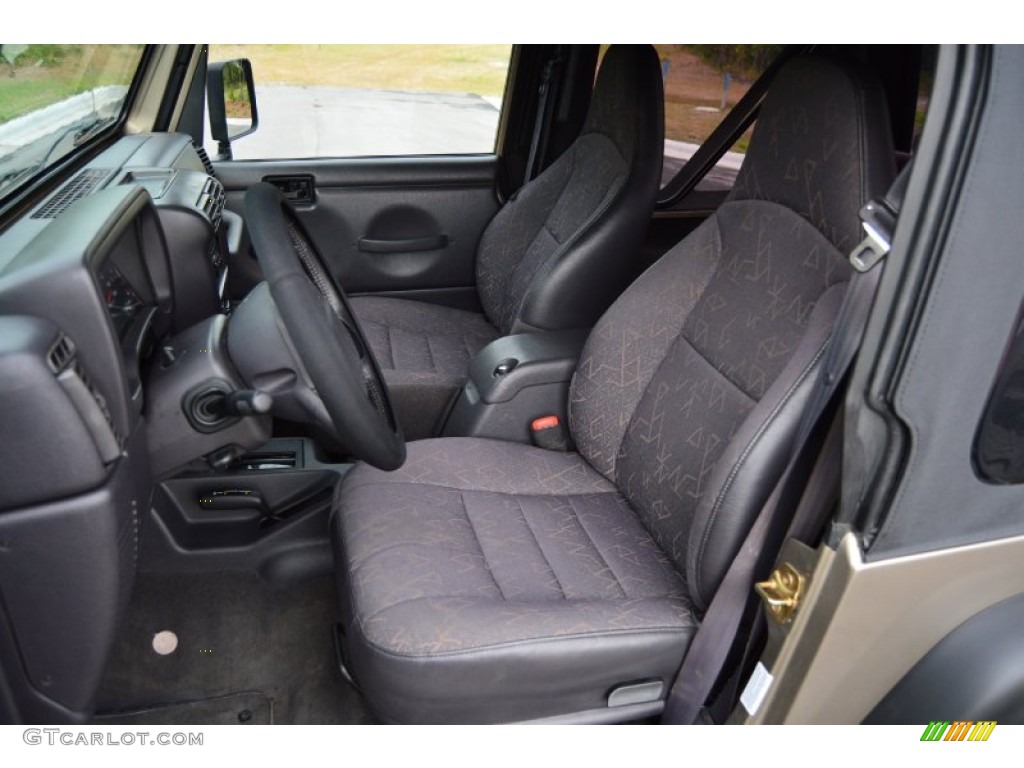 2002 Wrangler X 4x4 - Black / Camel Beige photo #34