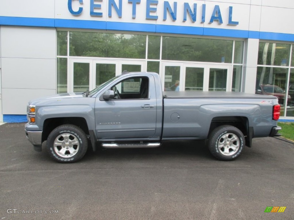 2015 Silverado 1500 LT Regular Cab 4x4 - Slate Gray Metallic / Jet Black photo #2