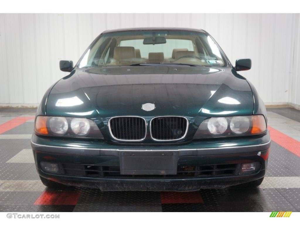 1997 5 Series 528i Sedan - Oxford Green Metallic / Sand Beige photo #4