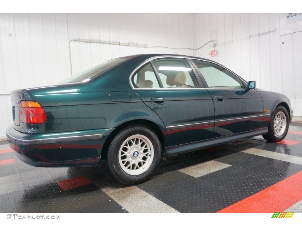 1997 5 Series 528i Sedan - Oxford Green Metallic / Sand Beige photo #7