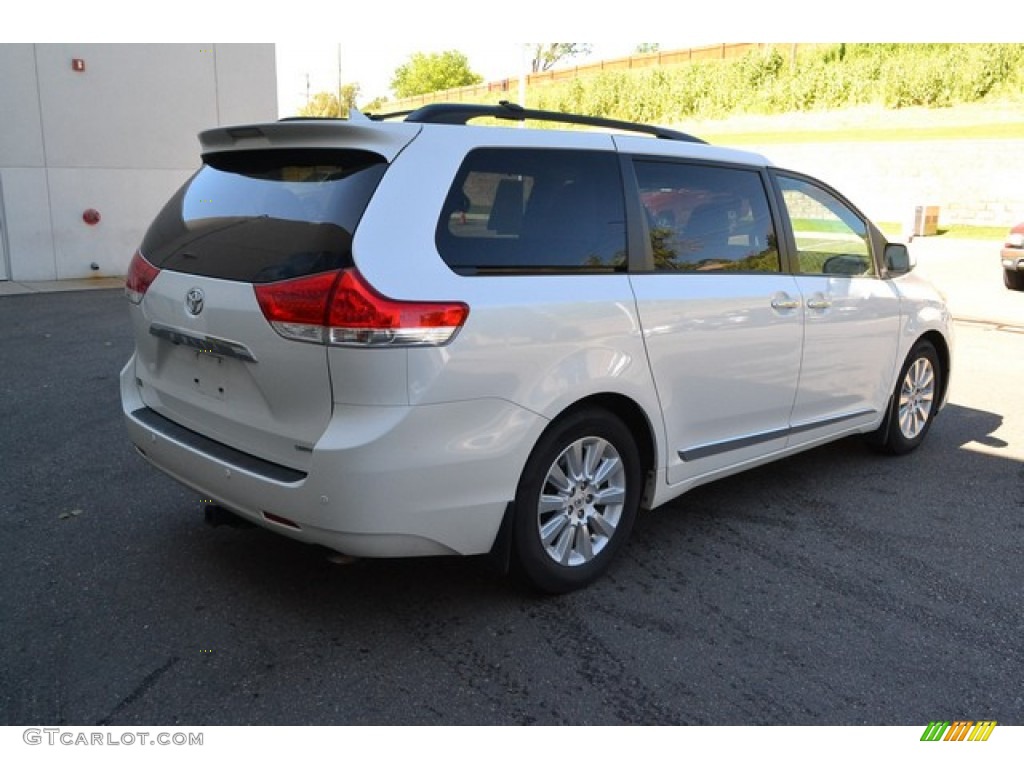 2012 Sienna Limited - Blizzard White Pearl / Light Gray photo #2