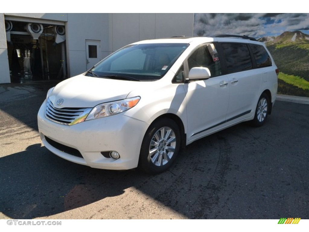 2012 Sienna Limited - Blizzard White Pearl / Light Gray photo #5