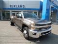 Brownstone Metallic 2015 Chevrolet Silverado 3500HD LTZ Crew Cab Dual Rear Wheel 4x4