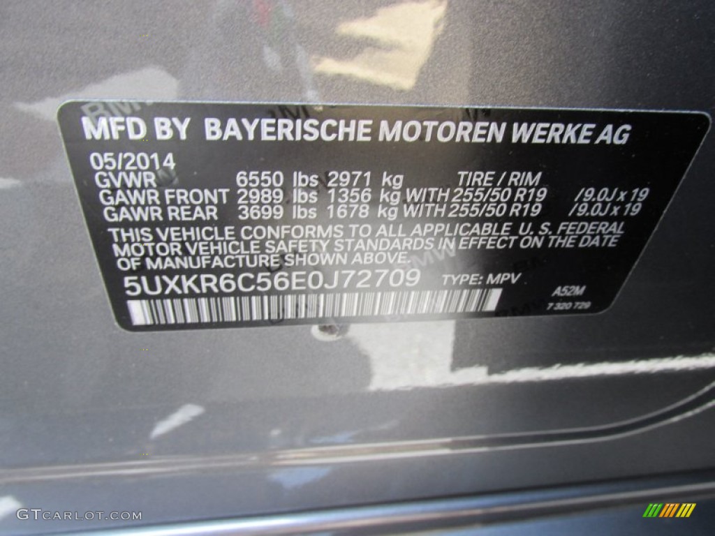 2014 BMW X5 xDrive50i Color Code Photos