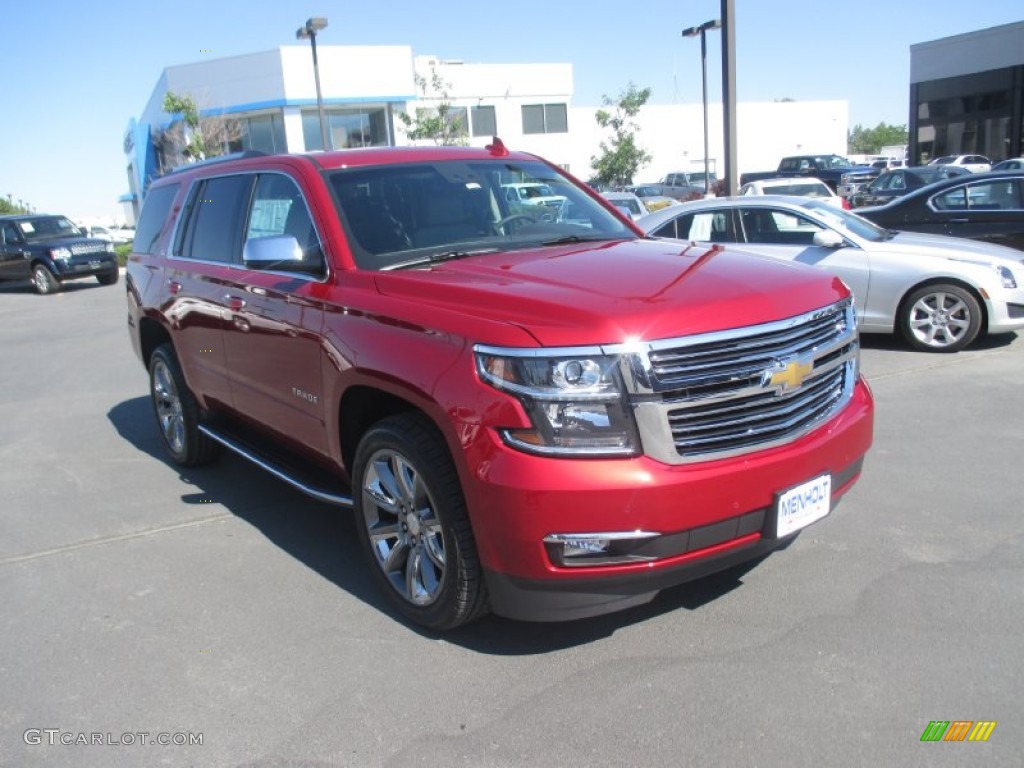 2015 Tahoe LTZ 4WD - Crystal Red Tintcoat / Cocoa/Dune photo #1