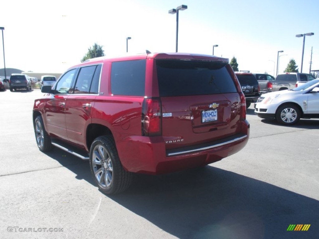 2015 Tahoe LTZ 4WD - Crystal Red Tintcoat / Cocoa/Dune photo #4
