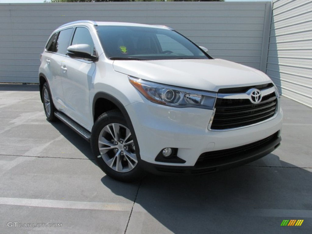 2015 Highlander XLE - Blizzard Pearl White / Black photo #1