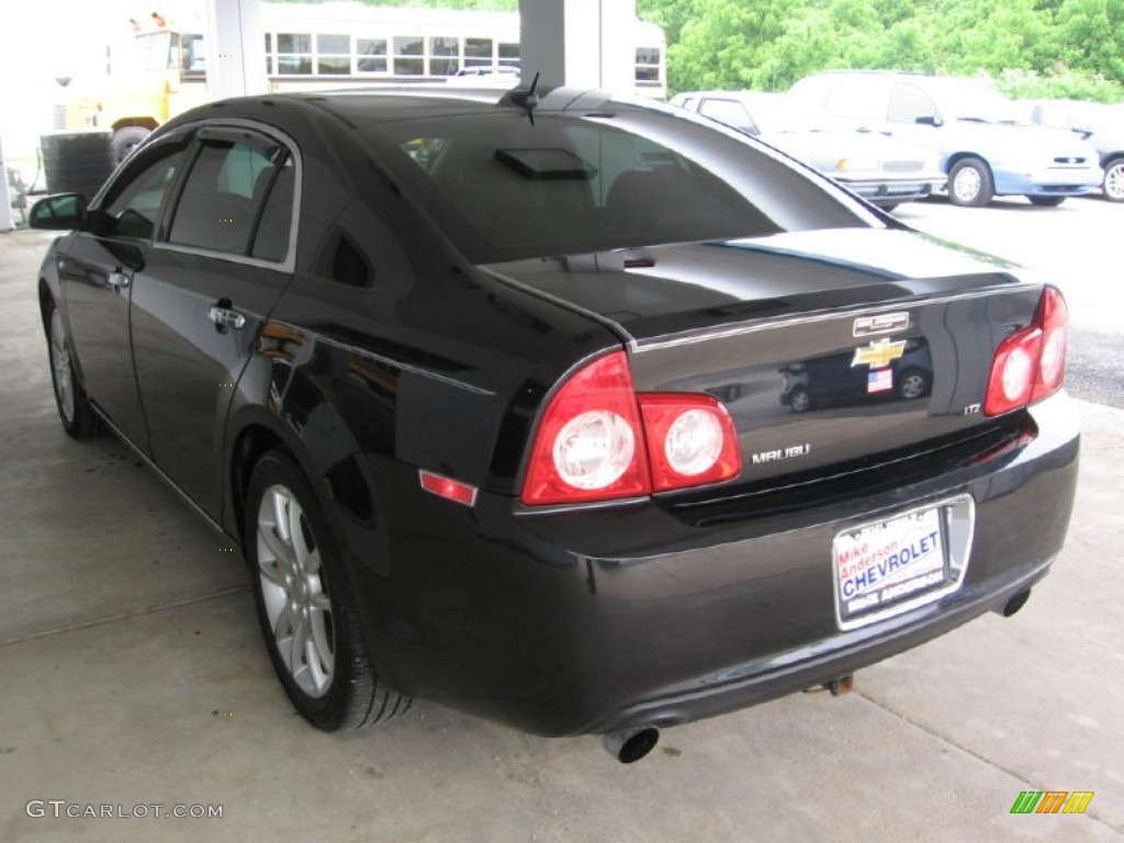 2008 Malibu LTZ Sedan - Black Granite Metallic / Ebony/Brick Red photo #3