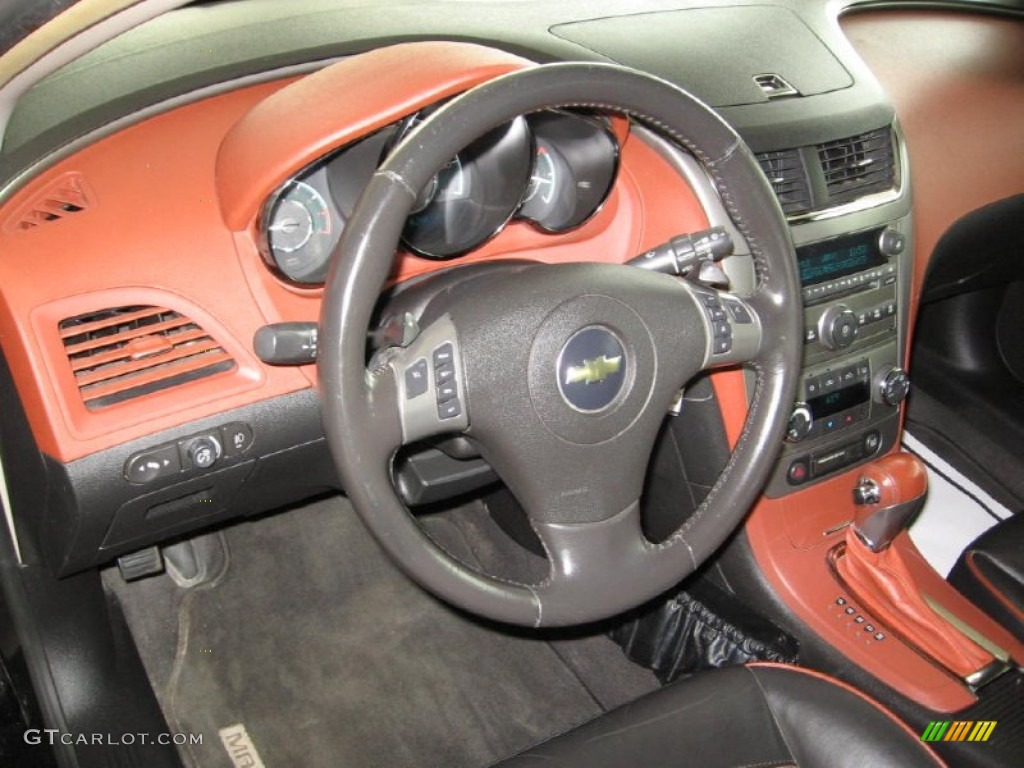 2008 Malibu LTZ Sedan - Black Granite Metallic / Ebony/Brick Red photo #6