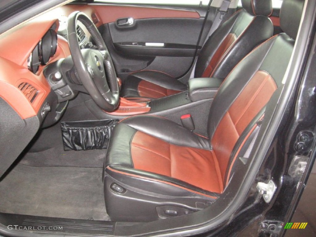 2008 Malibu LTZ Sedan - Black Granite Metallic / Ebony/Brick Red photo #8