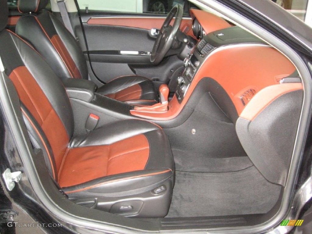 2008 Malibu LTZ Sedan - Black Granite Metallic / Ebony/Brick Red photo #9