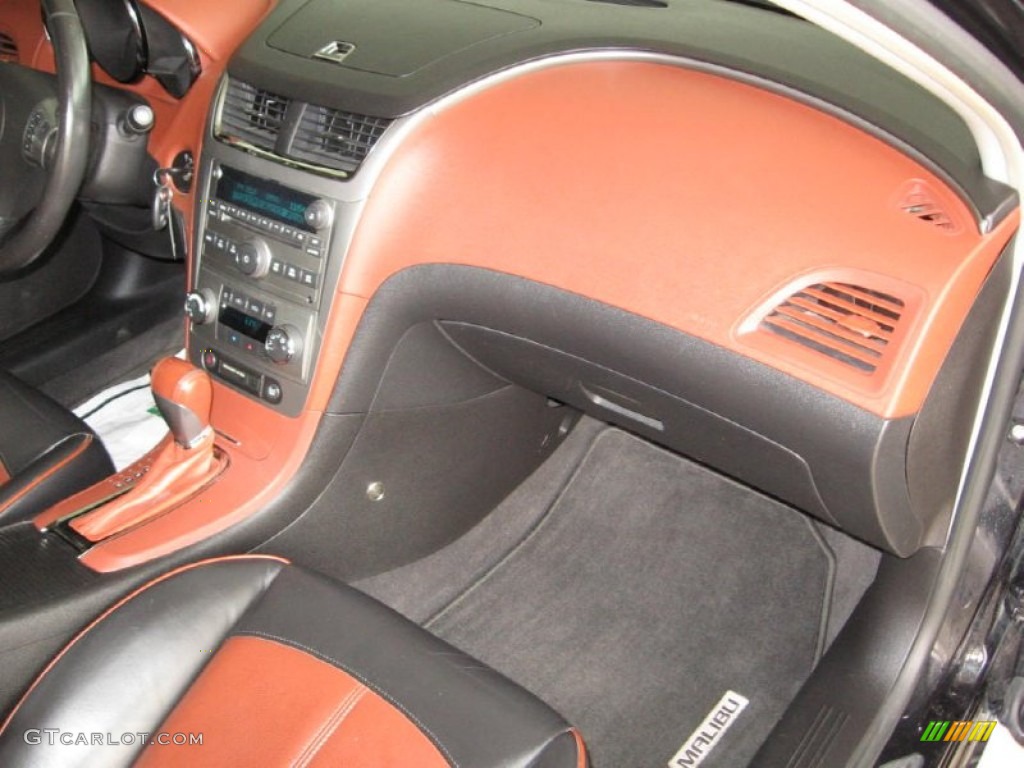 2008 Malibu LTZ Sedan - Black Granite Metallic / Ebony/Brick Red photo #11