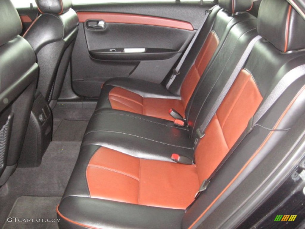 2008 Malibu LTZ Sedan - Black Granite Metallic / Ebony/Brick Red photo #13