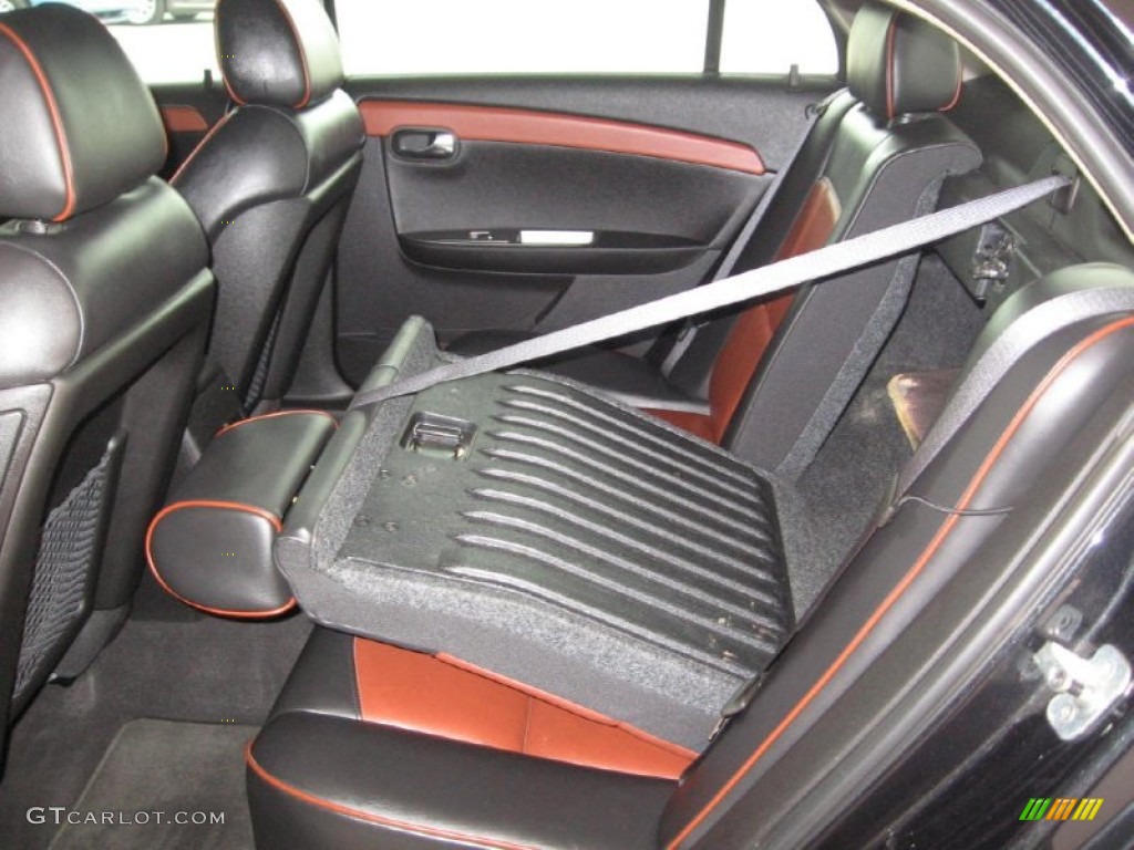 2008 Malibu LTZ Sedan - Black Granite Metallic / Ebony/Brick Red photo #14