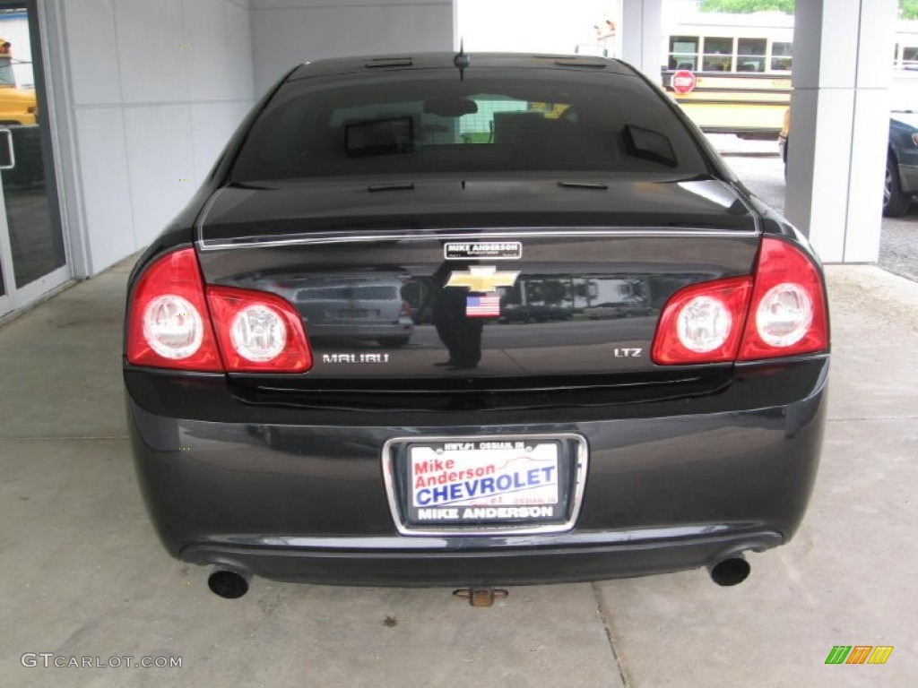 2008 Malibu LTZ Sedan - Black Granite Metallic / Ebony/Brick Red photo #16