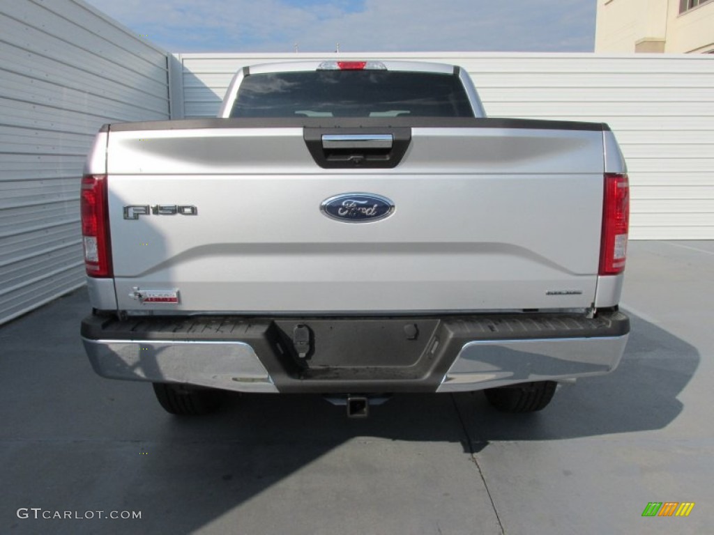 2015 F150 XLT SuperCrew 4x4 - Ingot Silver Metallic / Medium Earth Gray photo #5