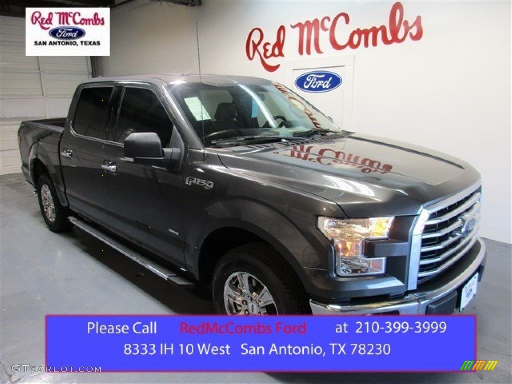 2015 F150 XLT SuperCrew - Magnetic Metallic / Medium Earth Gray photo #1
