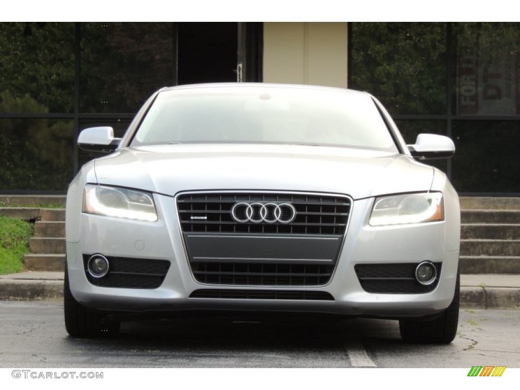 2010 A5 2.0T quattro Coupe - Ice Silver Metallic / Black photo #36