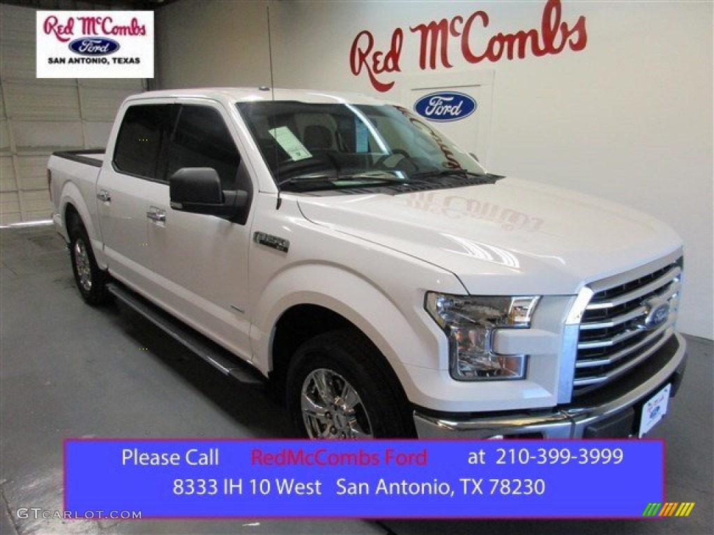 2015 F150 XLT SuperCrew - Oxford White / Medium Earth Gray photo #1