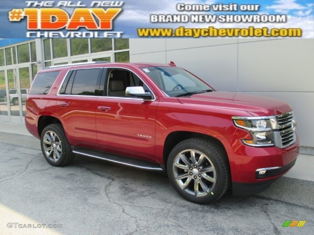 2015 Tahoe LTZ 4WD - Crystal Red Tintcoat / Cocoa/Dune photo #1
