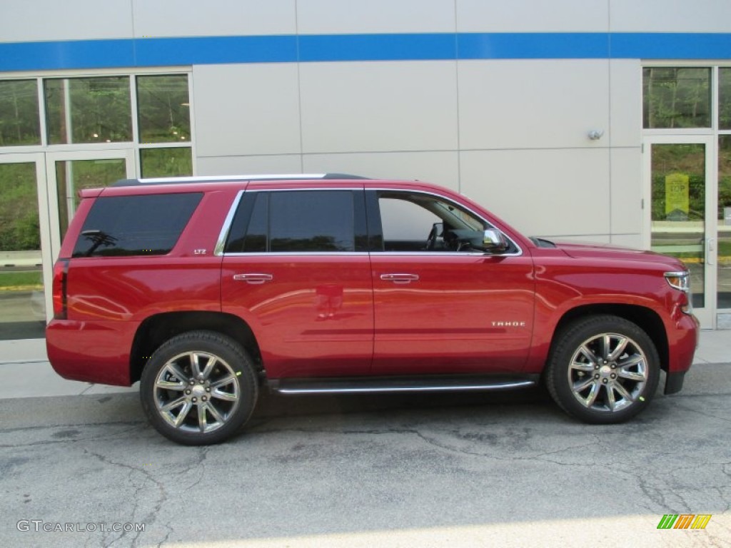 2015 Tahoe LTZ 4WD - Crystal Red Tintcoat / Cocoa/Dune photo #2