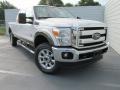 2015 White Platinum Ford F350 Super Duty Lariat Crew Cab 4x4  photo #2