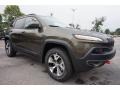 2015 ECO Green Pearl Jeep Cherokee Trailhawk 4x4  photo #4