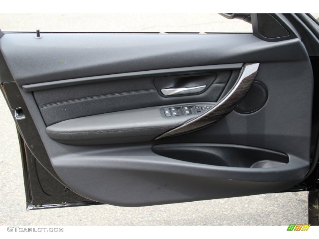 2015 BMW 3 Series 328i xDrive Sedan Black Door Panel Photo #104668876