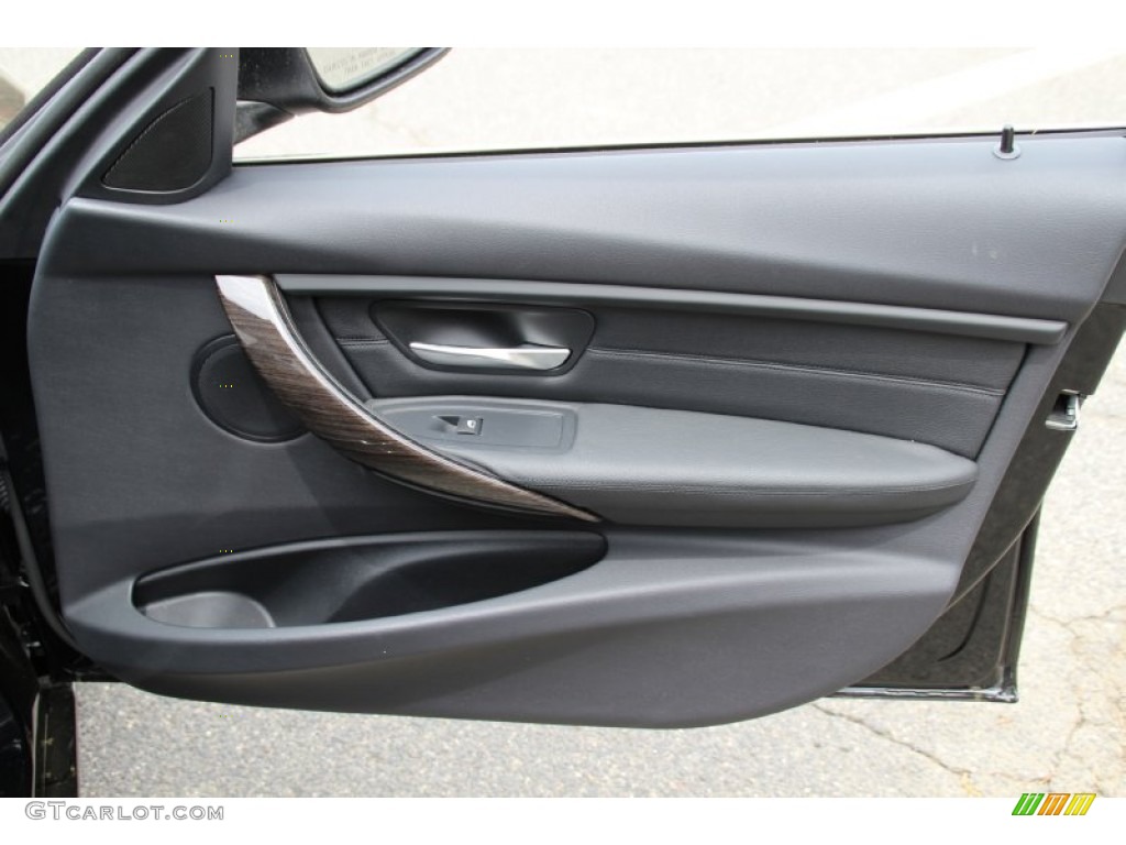 2015 BMW 3 Series 328i xDrive Sedan Black Door Panel Photo #104669512