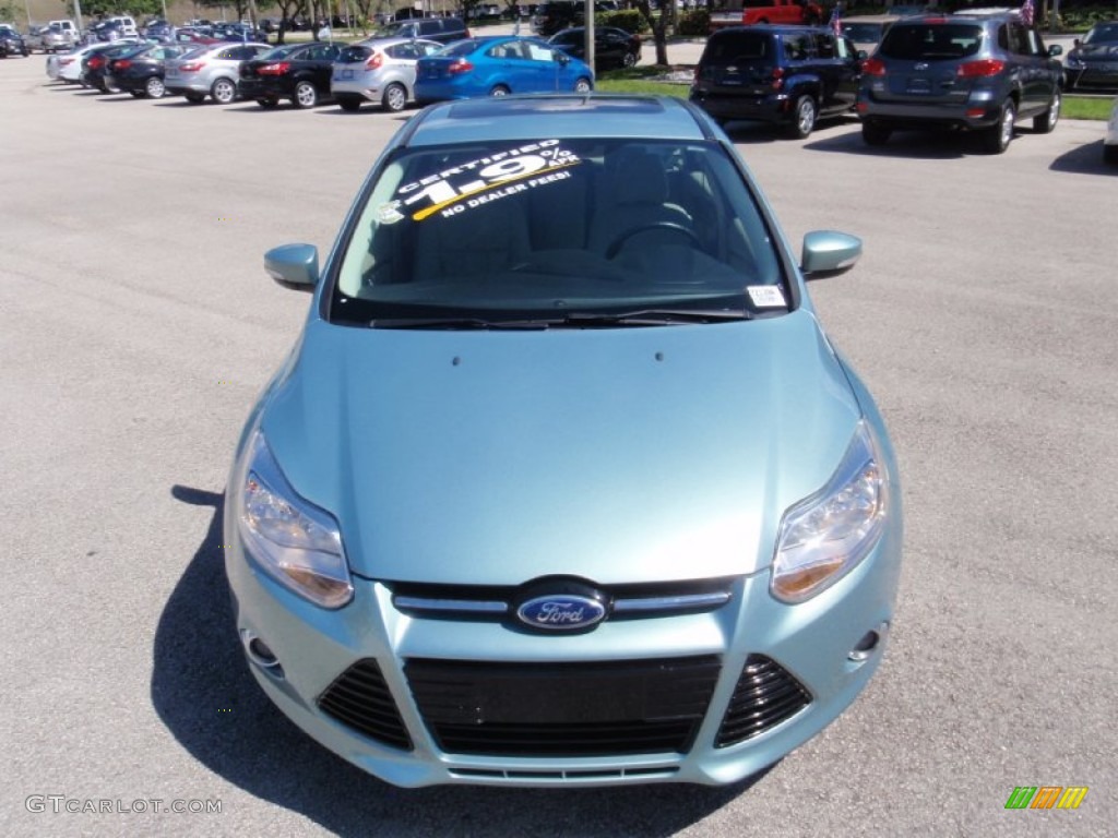 2012 Focus SEL Sedan - Frosted Glass Metallic / Stone photo #16