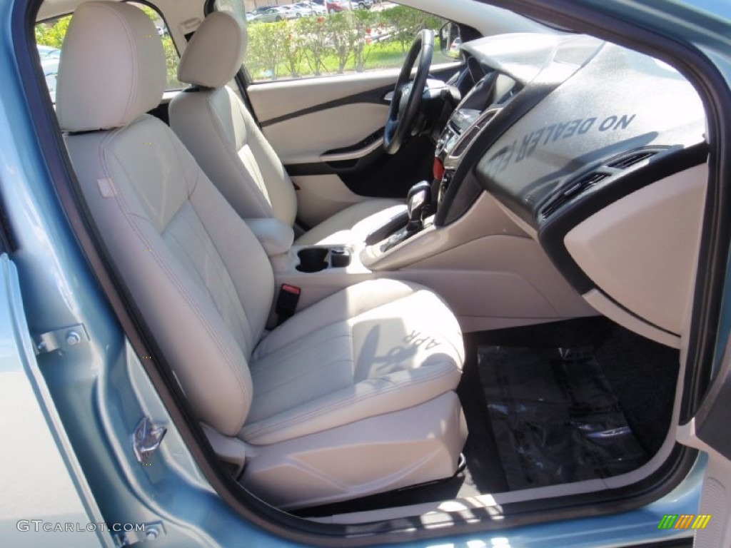 2012 Focus SEL Sedan - Frosted Glass Metallic / Stone photo #21