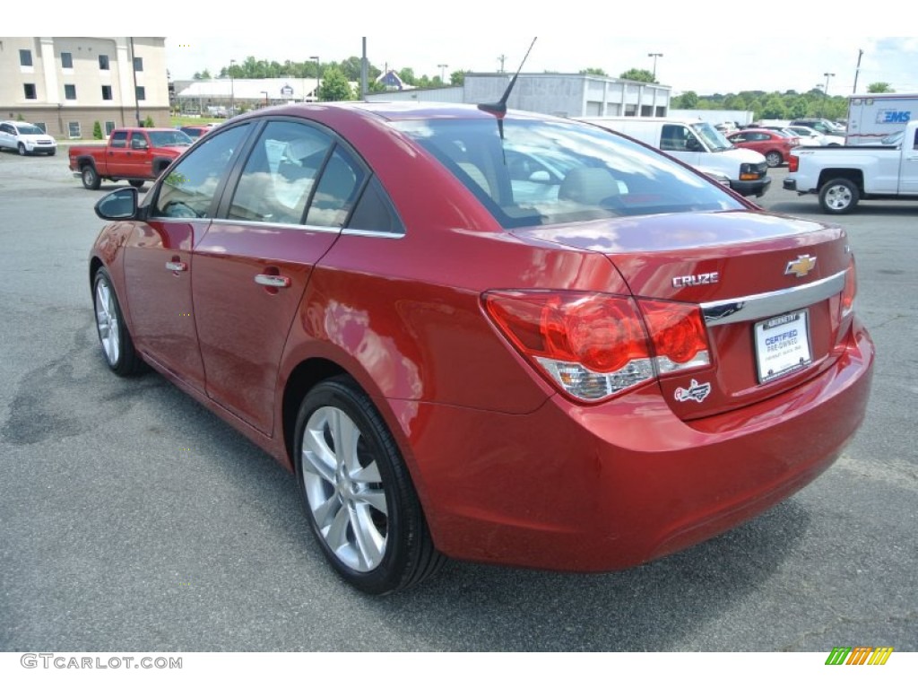 2014 Cruze LTZ - Crystal Red Tintcoat / Cocoa/Light Neutral photo #4