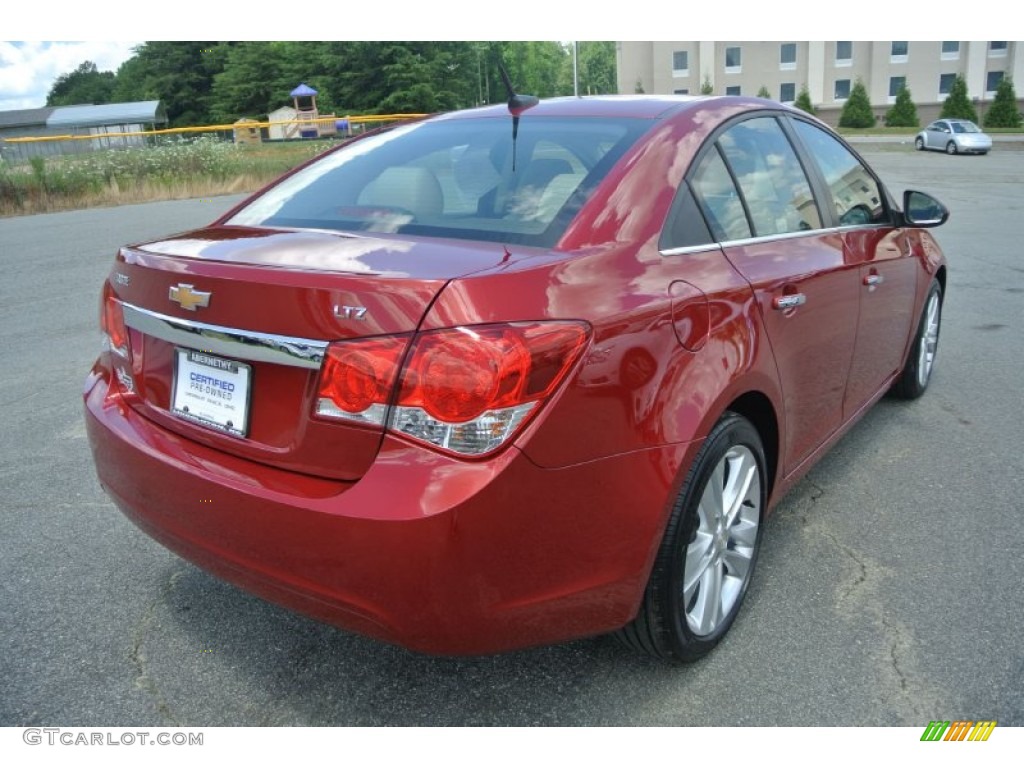 2014 Cruze LTZ - Crystal Red Tintcoat / Cocoa/Light Neutral photo #5
