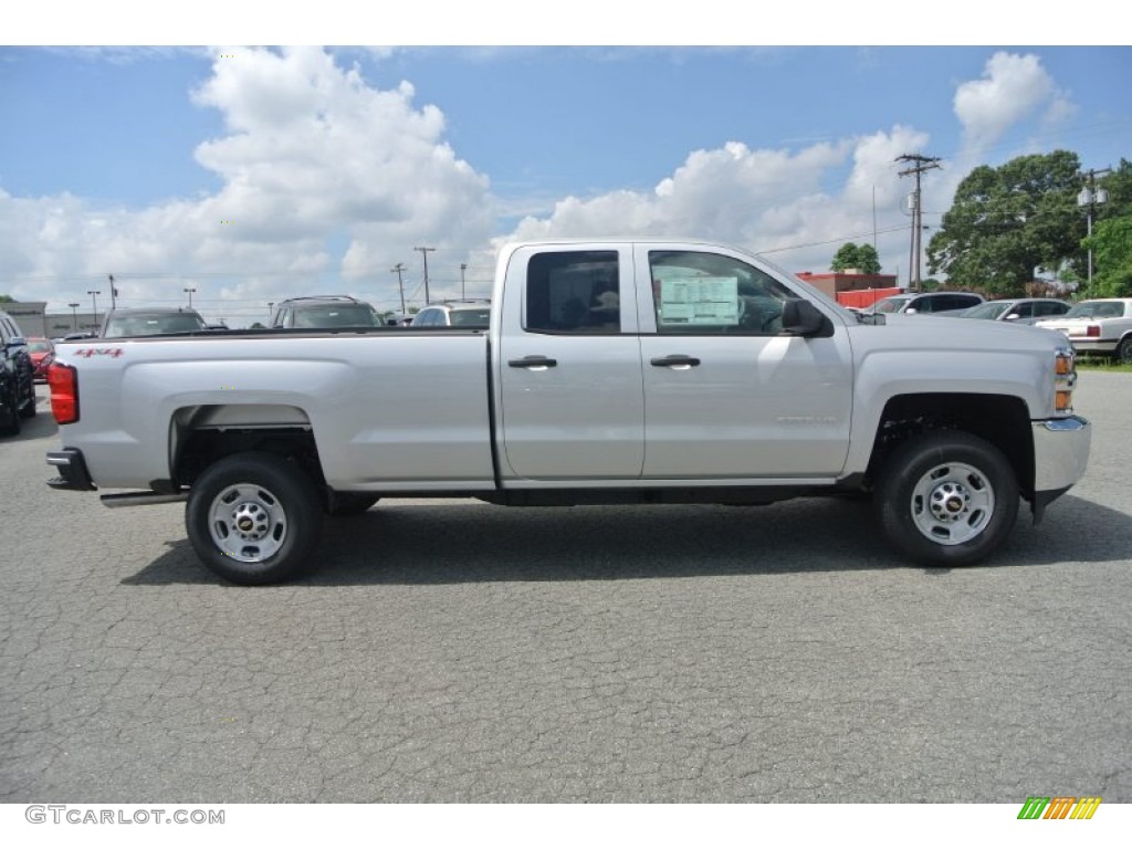 Silver Ice Metallic 2015 Chevrolet Silverado 2500HD WT Double Cab 4x4 Exterior Photo #104682114